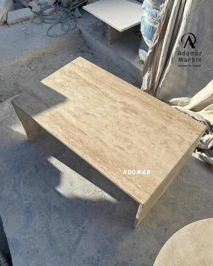 Traverten Orta Sehpa, 100x60 h40