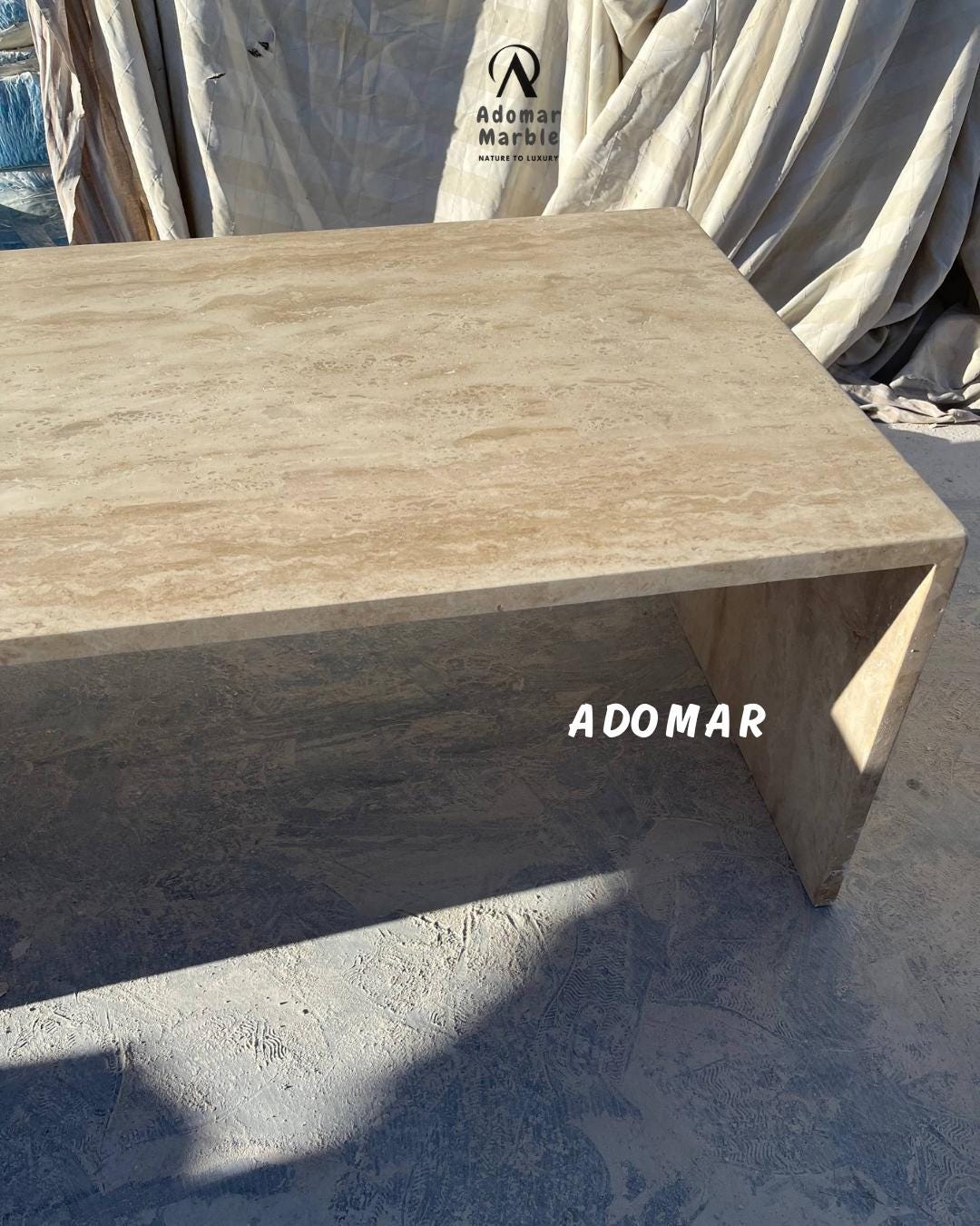 Traverten Orta Sehpa, 100x60 h40