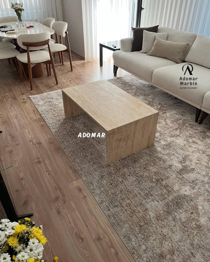 Traverten Orta Sehpa, 100x60 h40