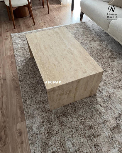 Traverten Orta Sehpa, 100x60 h40
