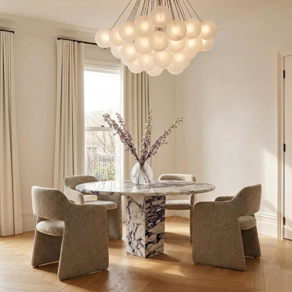 Violet Marble Coffee Table – Sculptural Square Center Table, Luxury Menekşe Marble Low Coffee Table for Modern Living Room Decor