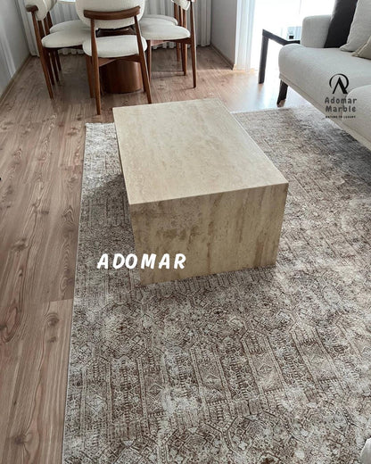 Traverten Orta Sehpa, 100x60 h40
