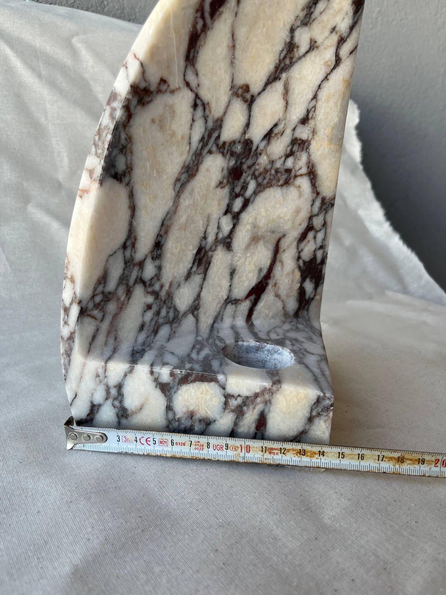 Calacatta Viola Marble Lampshade: Handcrafted Desk Lamp, Minimalist Lighting